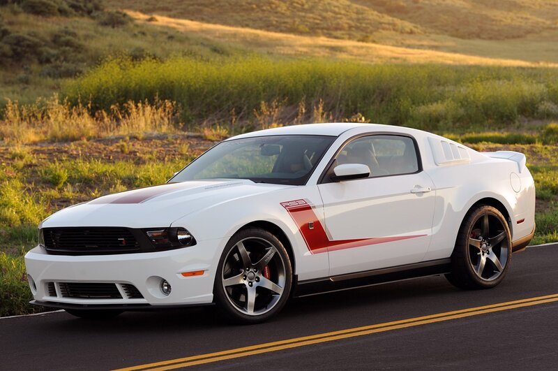White Ford Mustang — Serene, Sunset