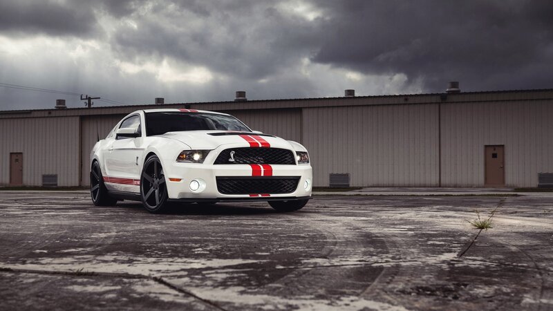 White Ford Mustang Shelby GT500