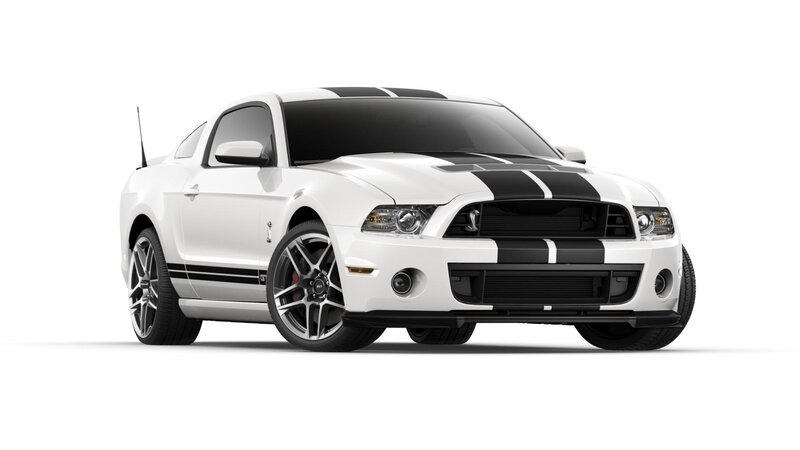 White Ford Mustang Shelby — Neutral