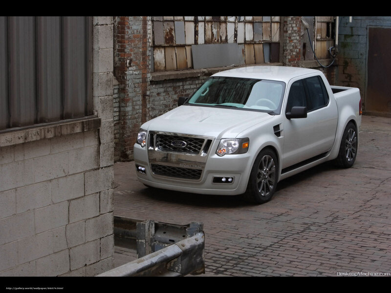 White Ford pickup truck in alley