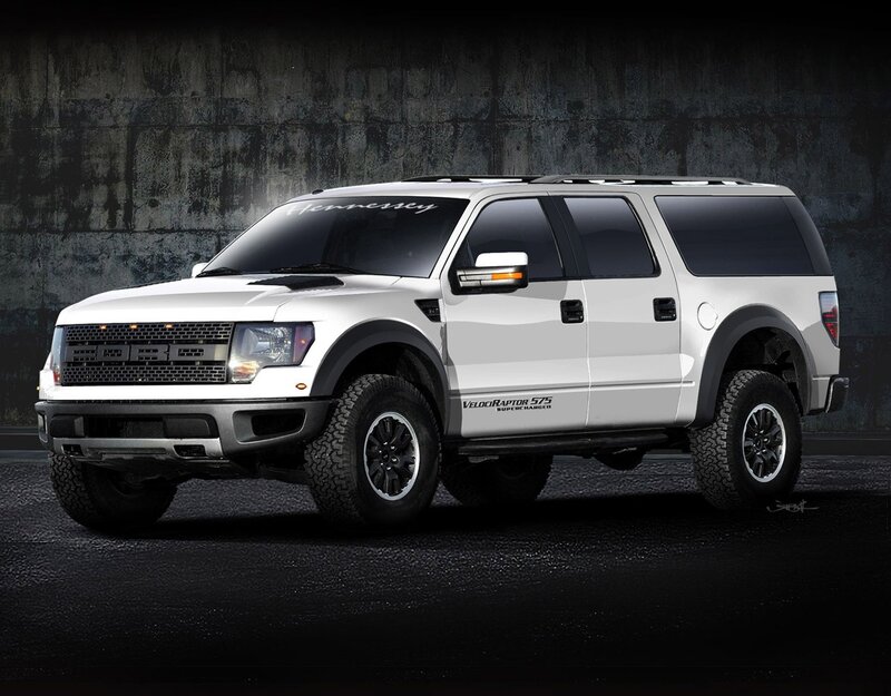 white ford raptor suv