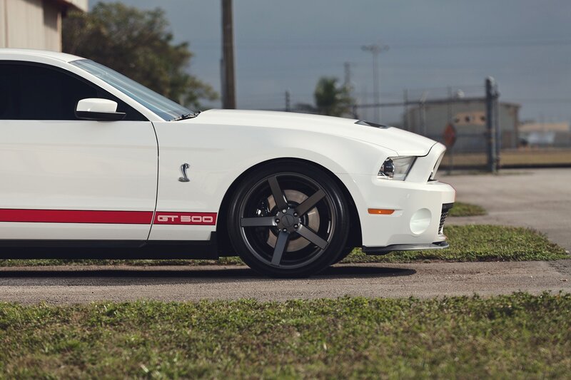 white ford shelby gt500