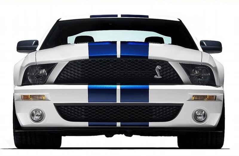 white ford shelby mustang
