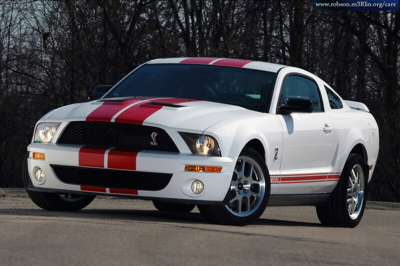 White Ford Shelby Mustang — Dramatic