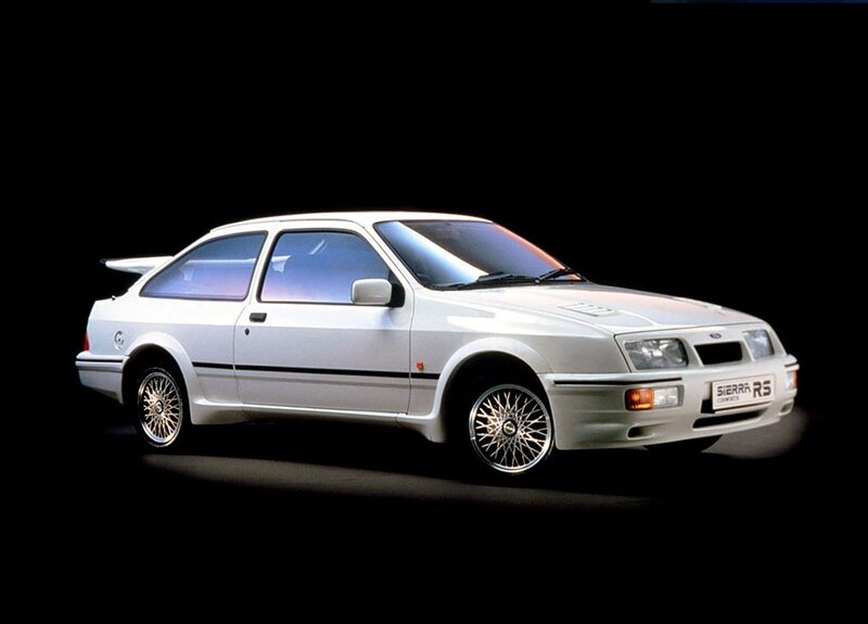 White Ford Sierra RS Cosworth
