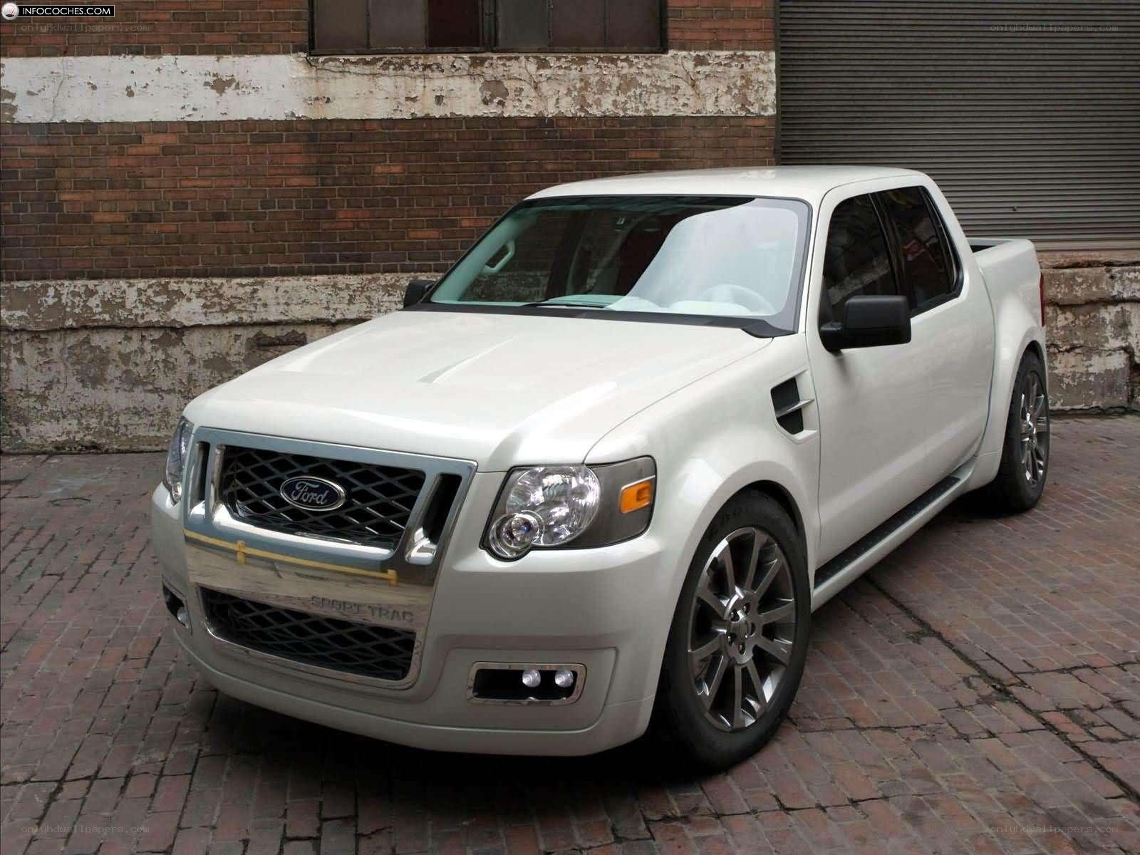 white Ford Sport Trac pickup