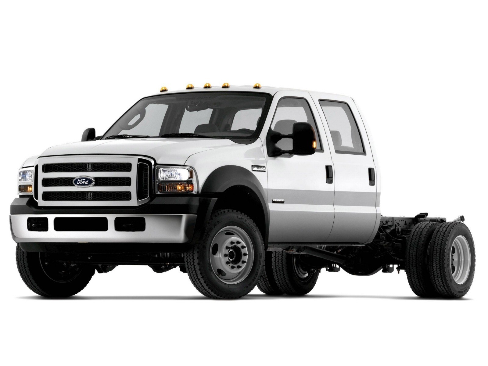 white ford truck chassis