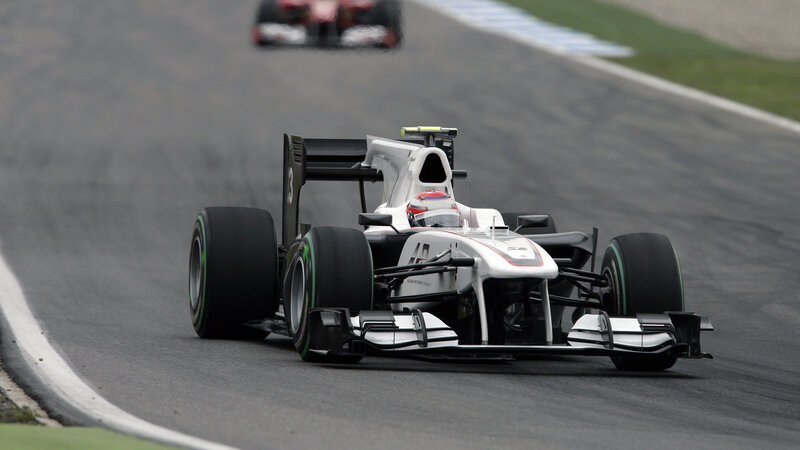 White Formula One Car — Gray