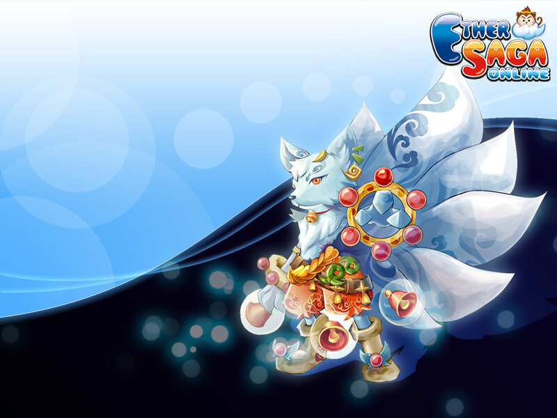 White fox character from Ether Saga