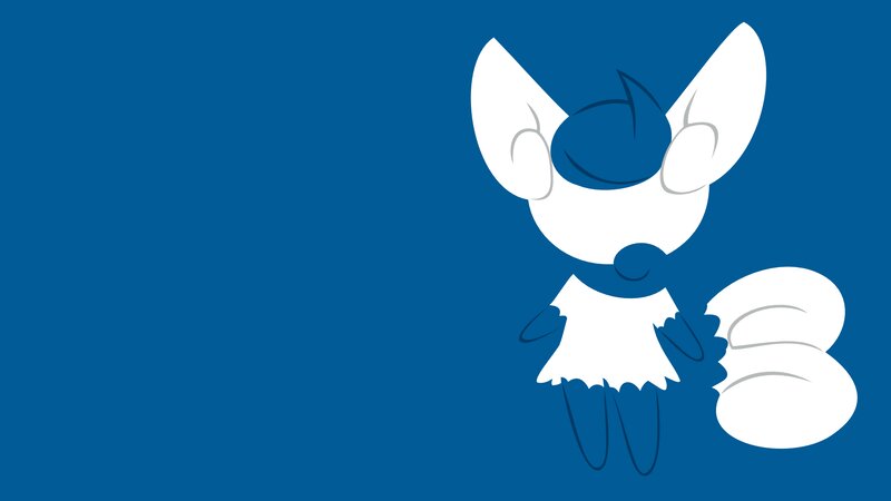 White Fox-like Character — Blue