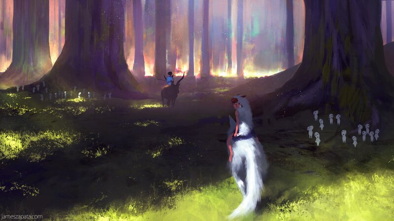 White Fox-like Creature — Green, Mysterious