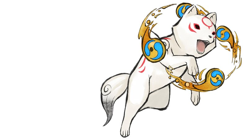 white fox with golden ornaments