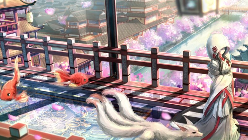 White Fox with Nine Tails — Serene
