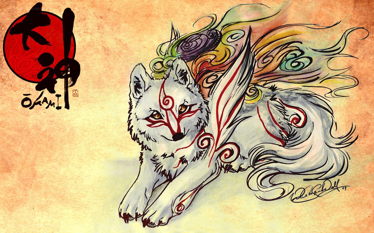 white fox with red markings