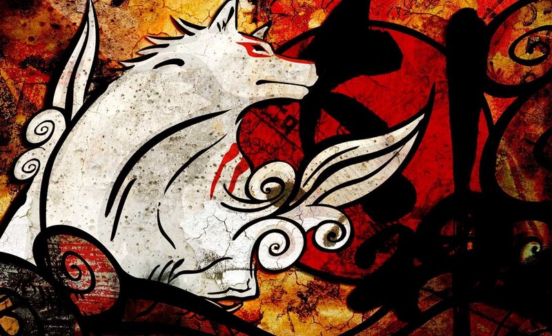 white fox with red markings