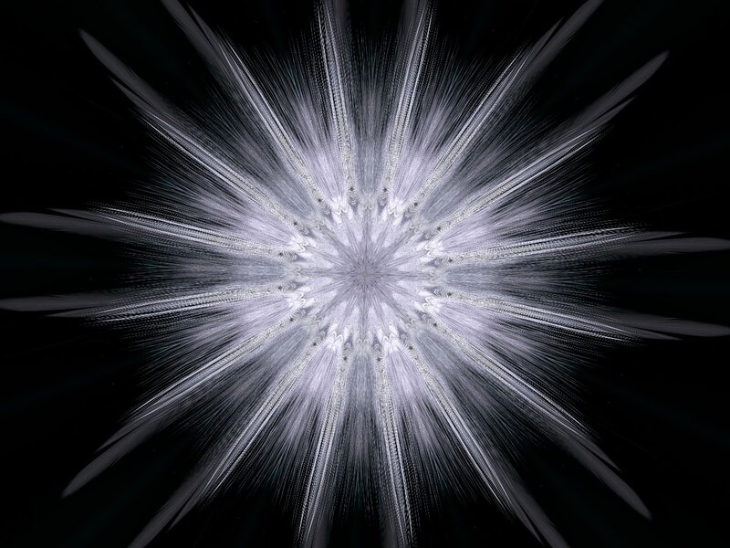 white fractal burst pattern