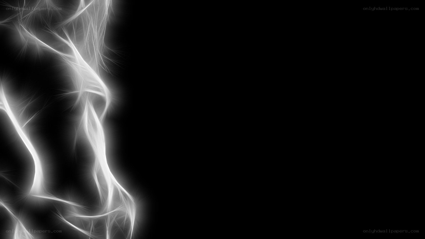 white fractal light on black