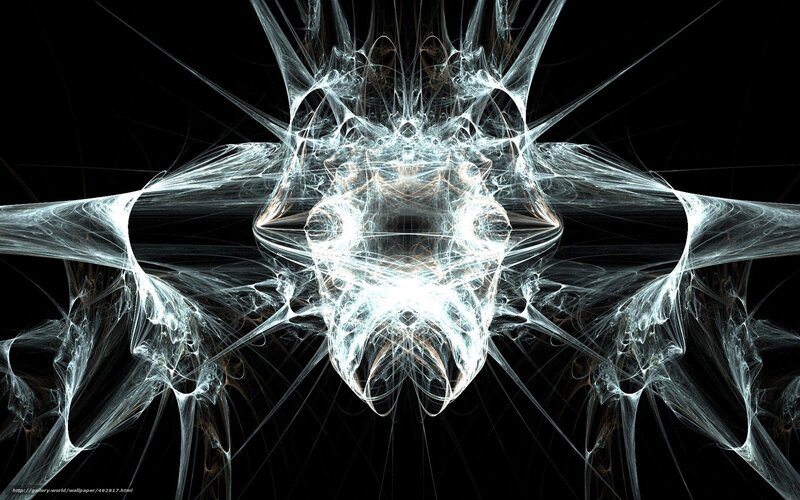 White Fractal Pattern — Dramatic, Abstract