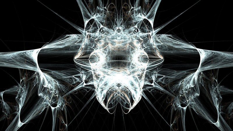 White Fractal Pattern — Dramatic, Abstract, Web