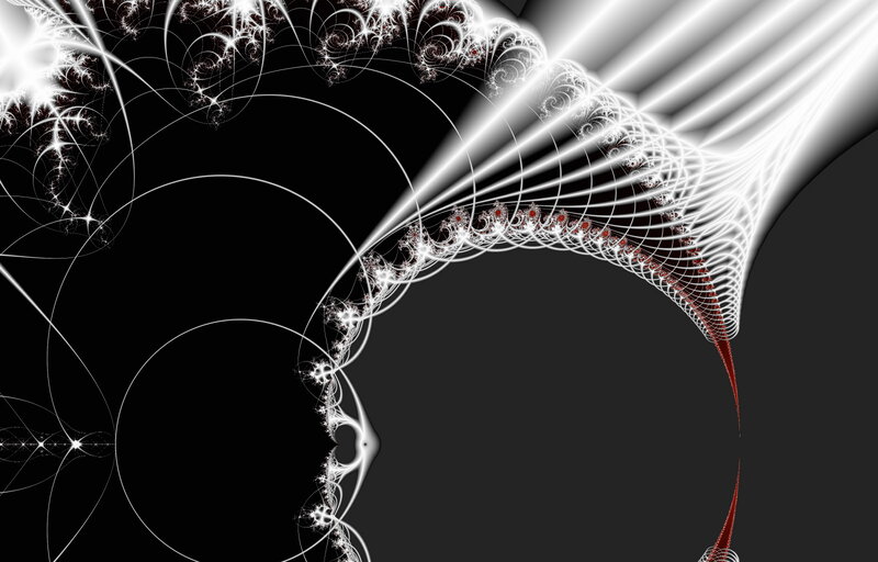 White Fractal Patterns — Black