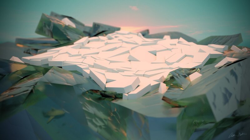 White Fractured Terrain