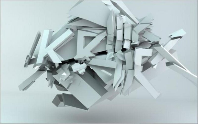 White Fragmented Letters