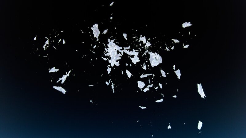 White Fragments in Space