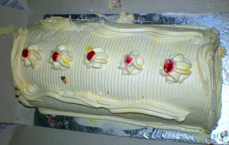 White Frosted Cake Roll