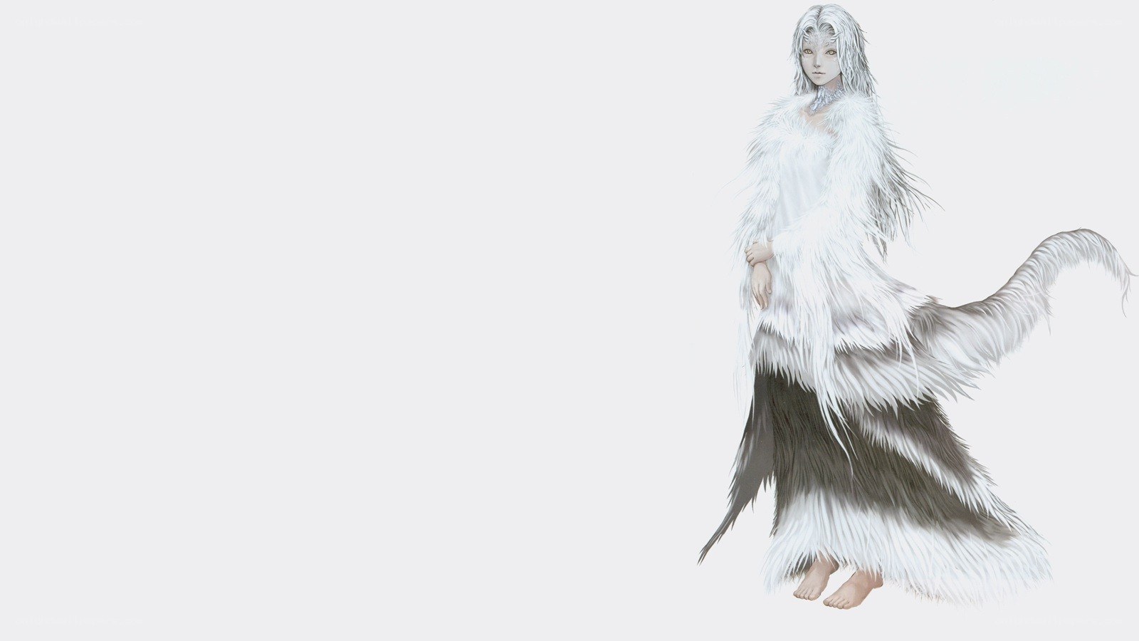 white-furred fantasy figure