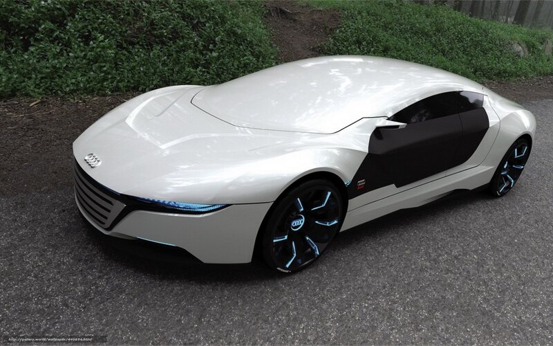 white futuristic Audi concept car