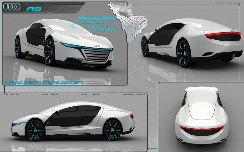 White Futuristic Car — Digital Art
