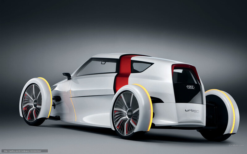 White Futuristic Car — Dramatic, 3d Render