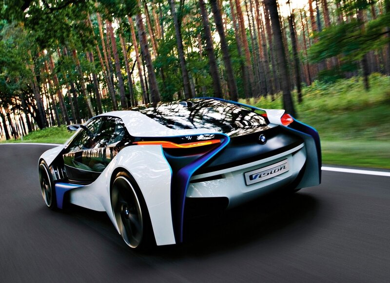 White Futuristic Car — Dynamic, Afternoon, Photograph