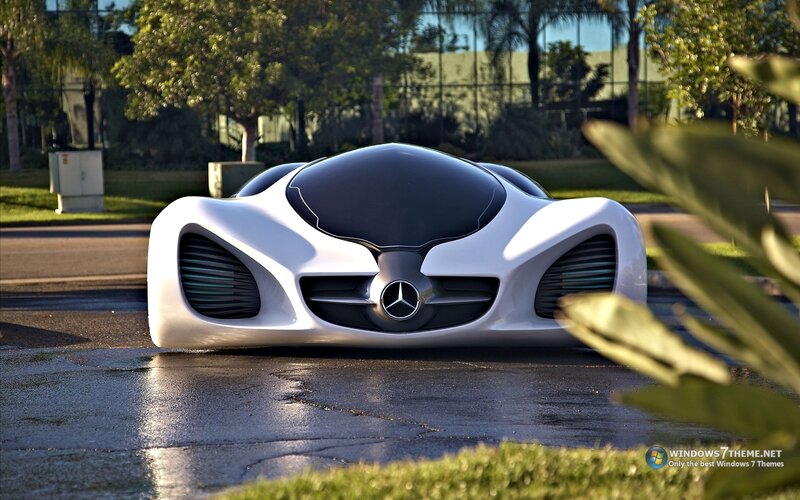 White Futuristic Car — Serene, Afternoon