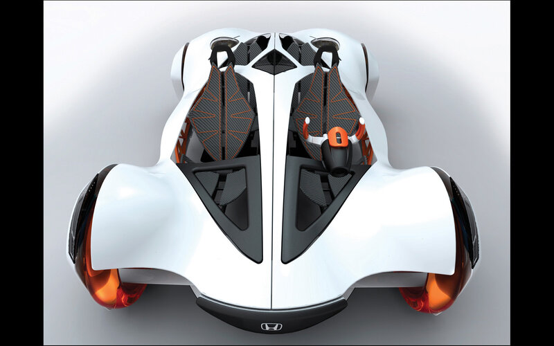 White Futuristic Car
