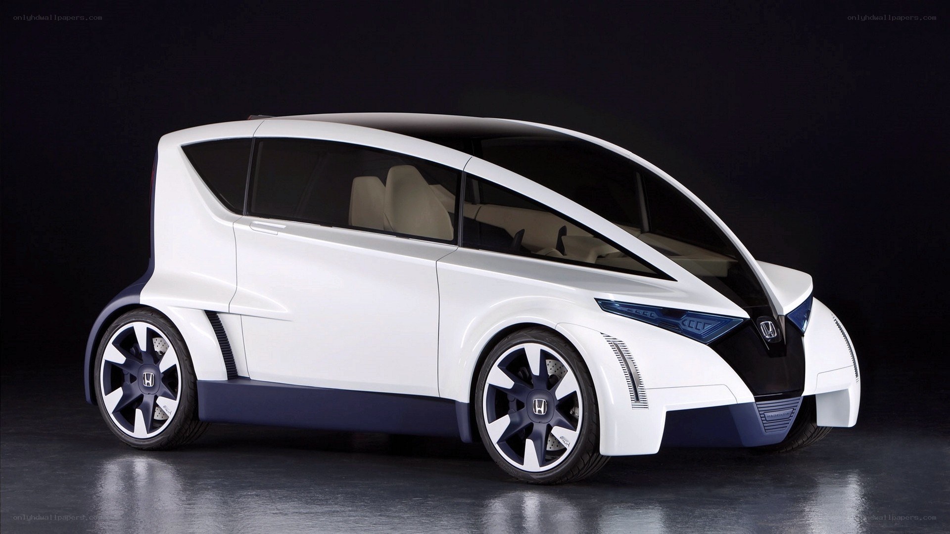 white futuristic concept car