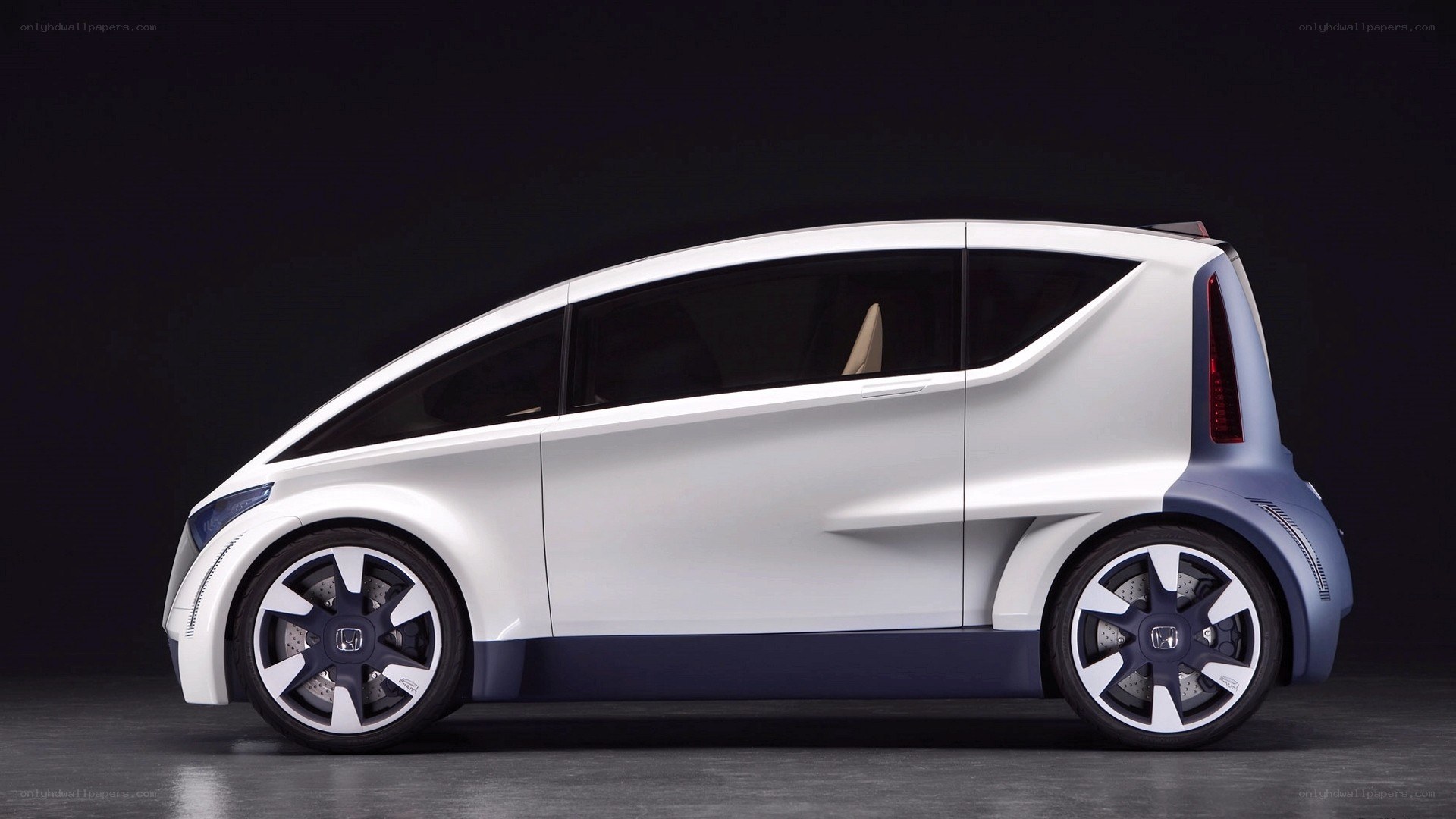 white futuristic concept car