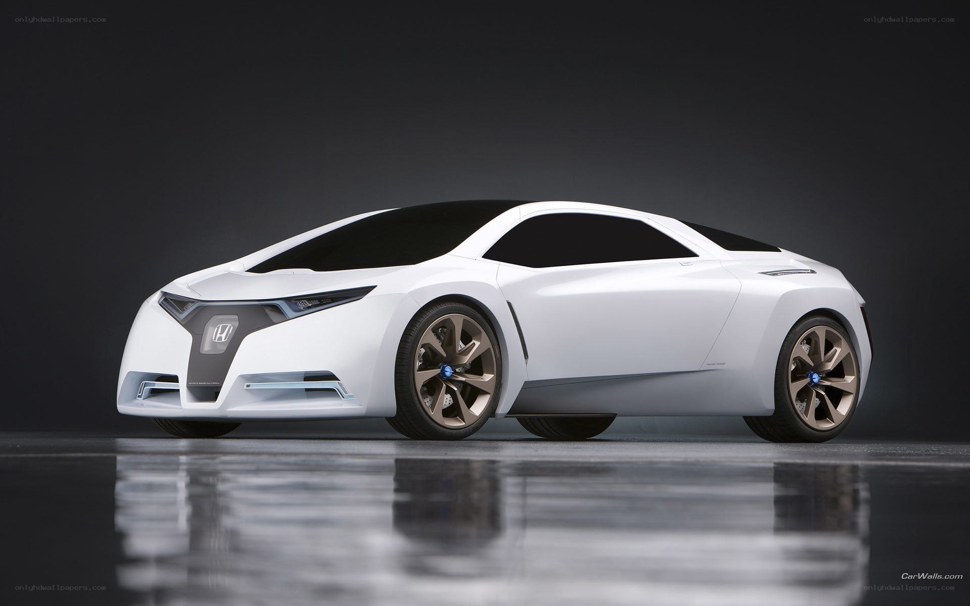 white futuristic concept car