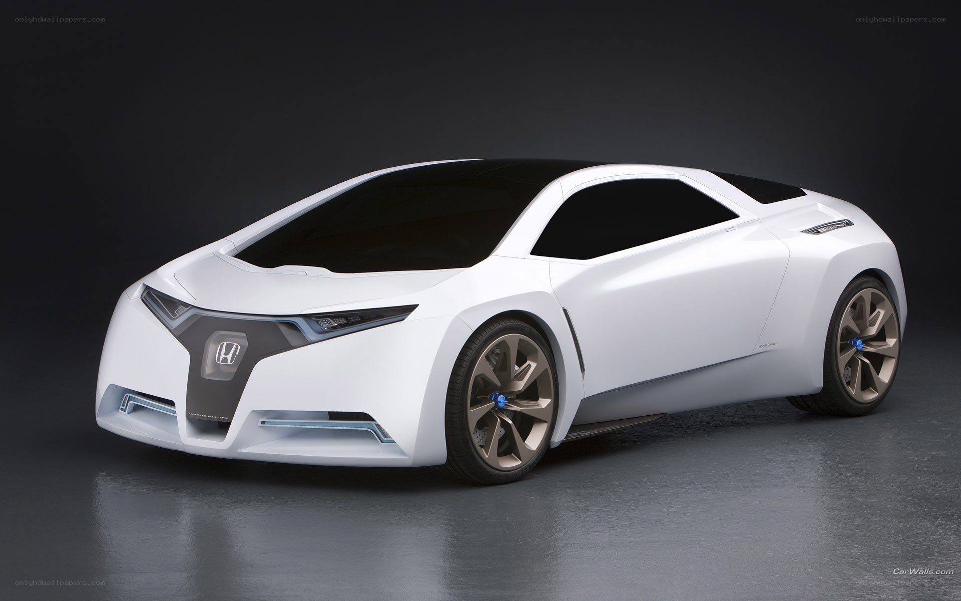 white futuristic concept car