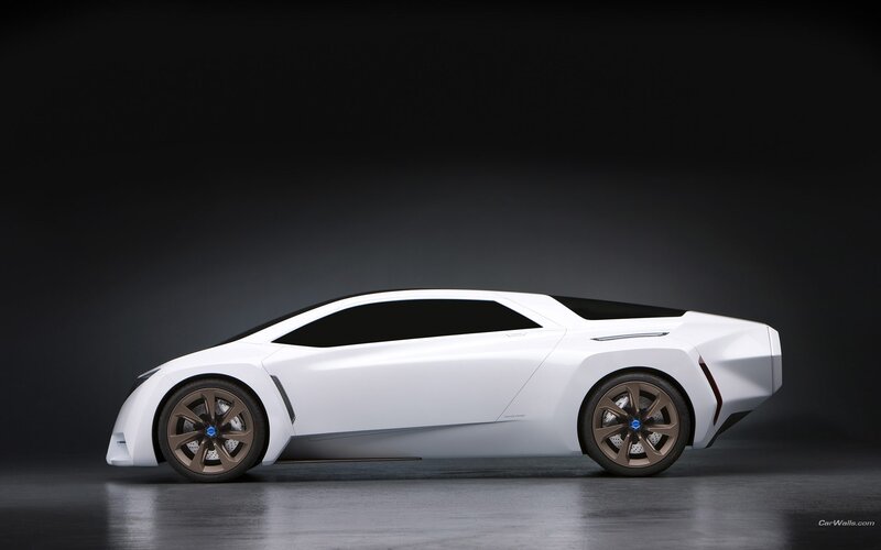 white futuristic concept car