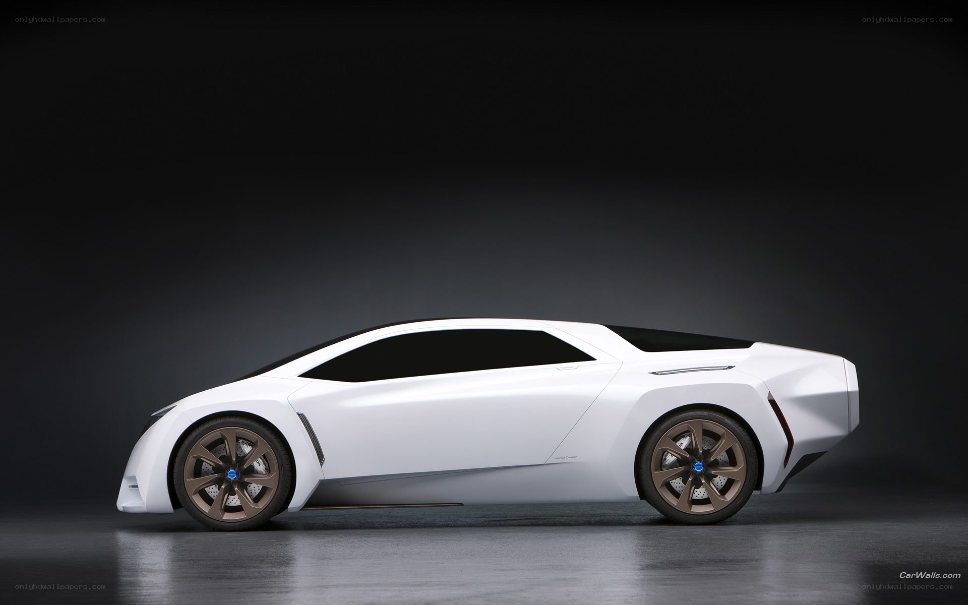 white futuristic concept car
