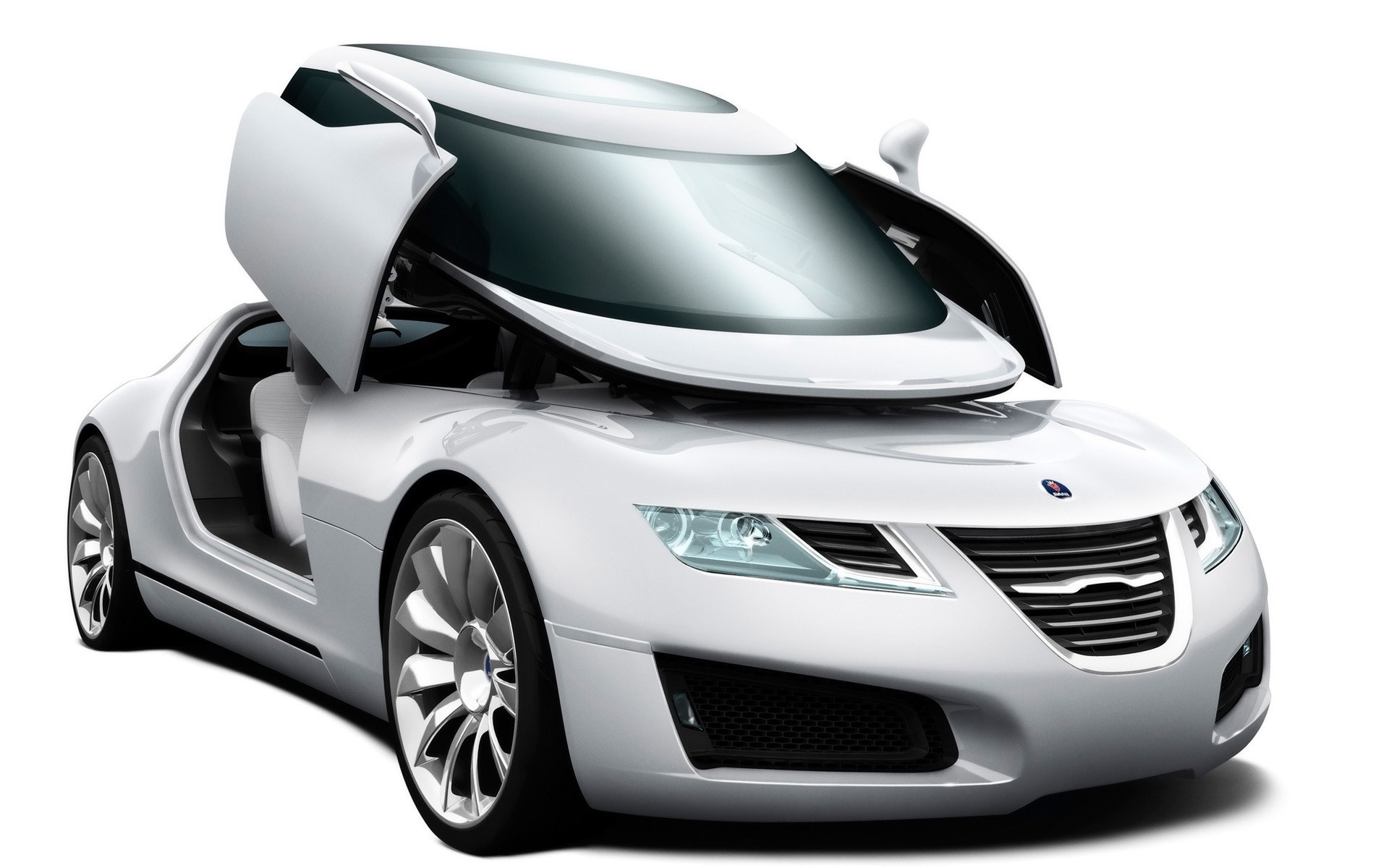 White futuristic concept car