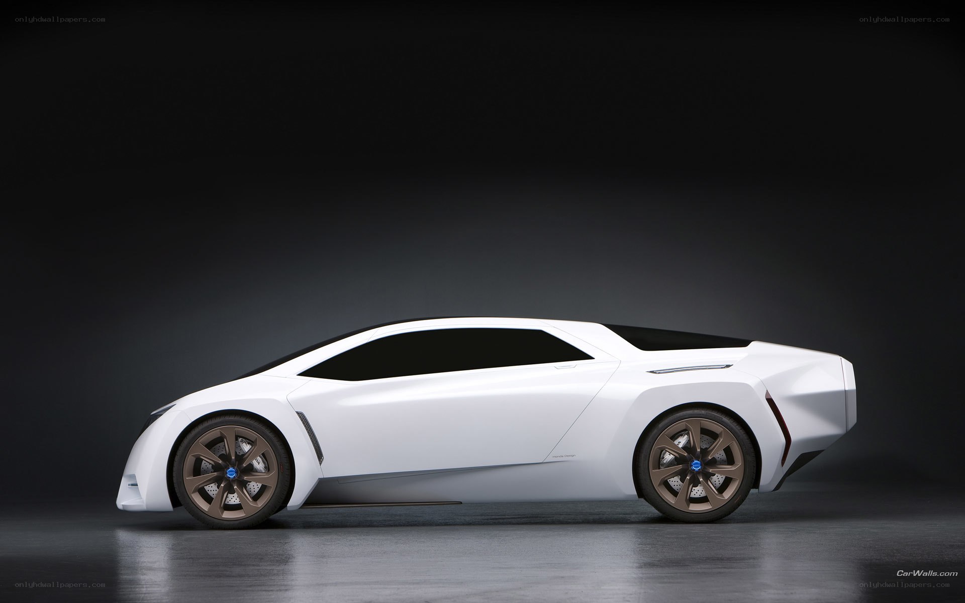 white futuristic concept car