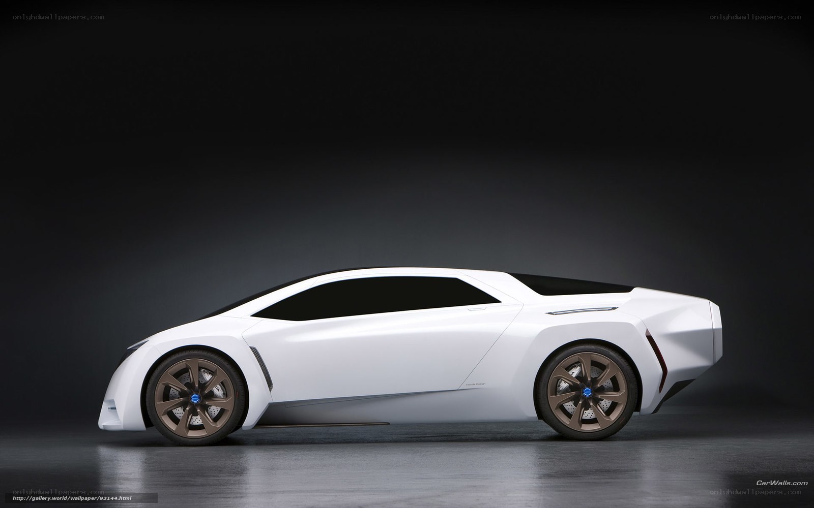 white futuristic concept car