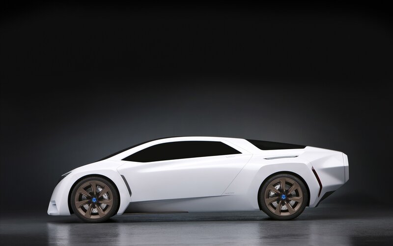 white futuristic concept car