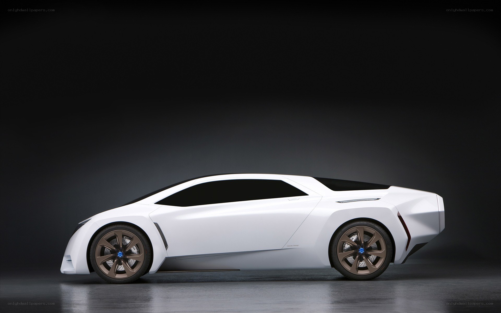 white futuristic concept car