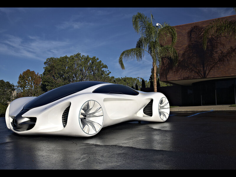 White Futuristic Concept Car — Dramatic