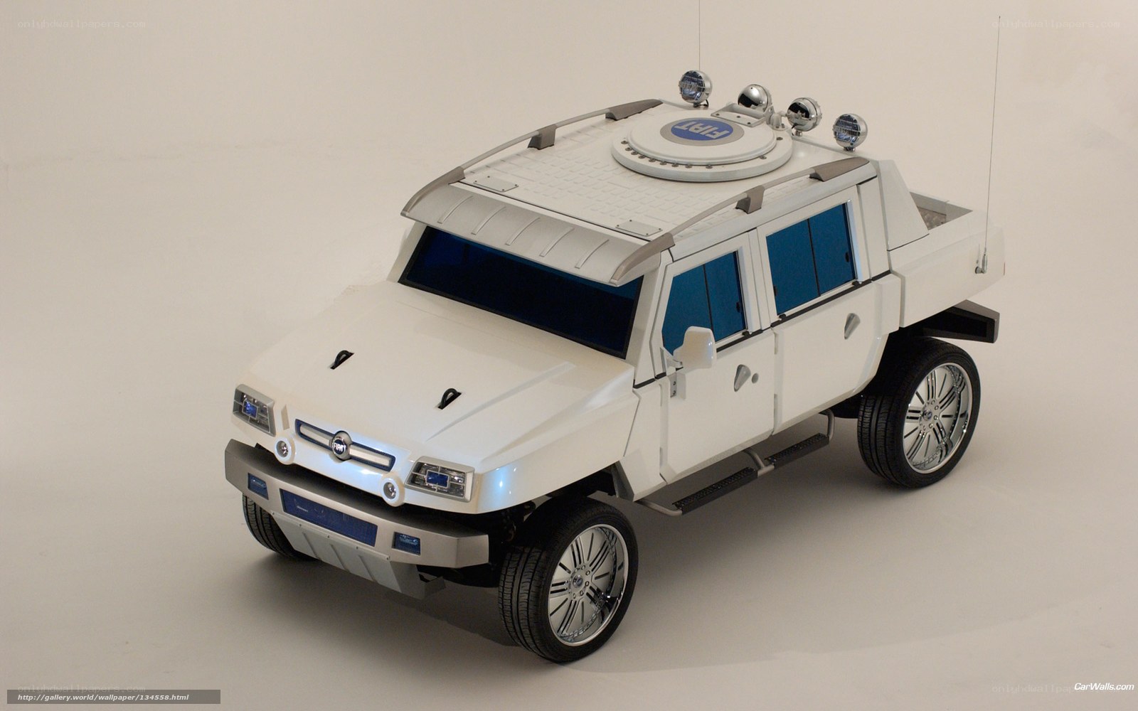 white futuristic concept truck