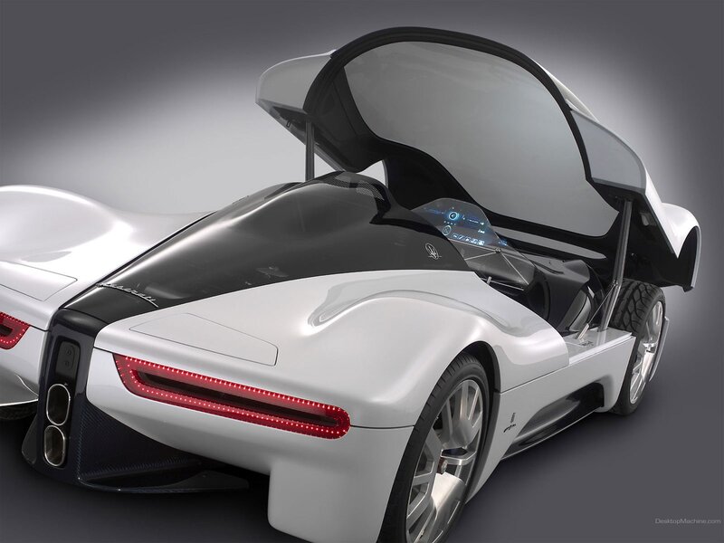 white futuristic sports car
