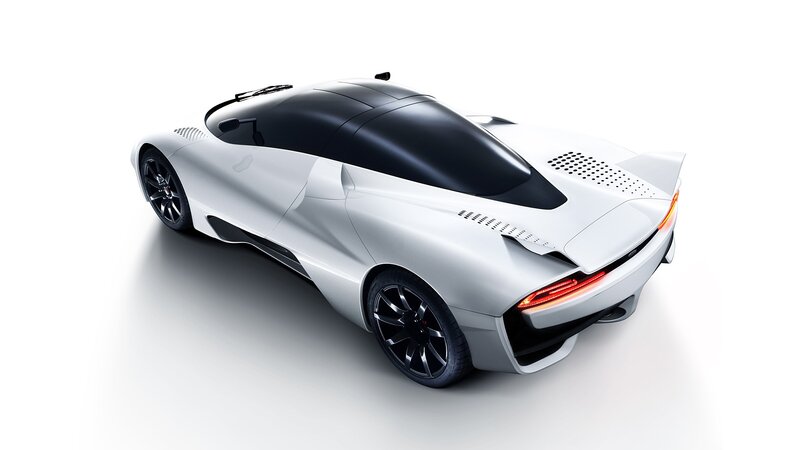 white futuristic sports car